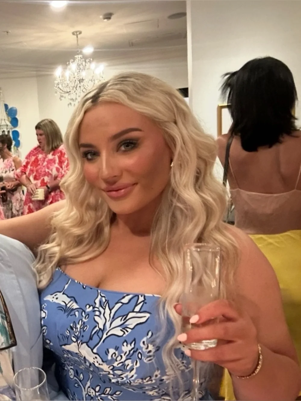 Lilly Pulitzer Strapless Blue Botanical Border Midi Dress - Picture 3 of 3